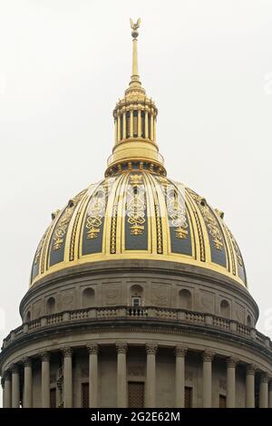 Charleston, WV, USA. Außenansicht des West Virginia State Capitol. Stockfoto