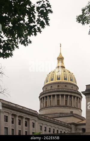 Charleston, WV, USA. Die Kuppel des State Capitol. Stockfoto