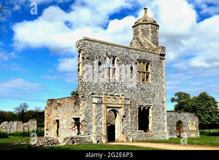 Baconsthorpe Castle, Outer Gatehouse, Norfolk, England, Großbritannien Stockfoto