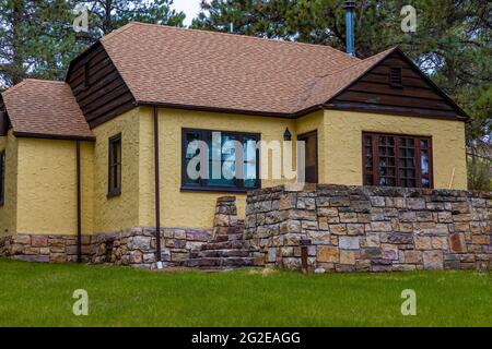 Das Civilian Conservation Corps baute Strukturen und andere Infrastruktur des Wind Cave National Park, South Dakota, USA Stockfoto