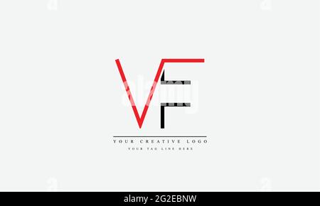 Logo-Design mit kreativer moderner Trendtypografie VF FV Stock Vektor