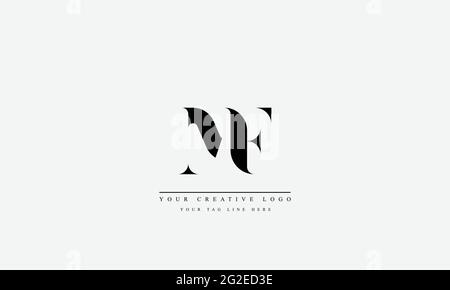Letter Logo Design mit Kreativ modern trendy Typografie MF FM Stock Vektor