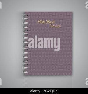 Notizbuchcover mit geometrischem Muster. Design für Hintergrund, dekorativ, Zeitschrift, Sammelalbum, Tagebuch.Vektor Illustration.EPS10 Stock Vektor