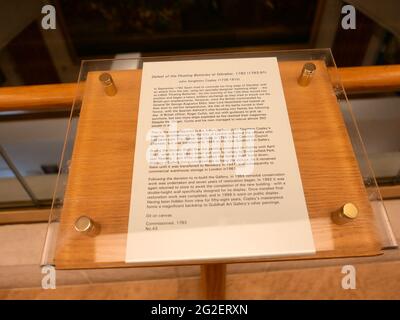 Das Gemälde basiert auf einem Angriff, der am 13. September 1782 in Gibraltar stattfand.[5] die große Belagerung von Gibraltar war ein erfolgloser Versuch Spaniens und Frankreichs, Gibraltar während des amerikanischen Unabhängigkeitskrieges von den Briten zu erobern. Im September 1782 formulierten die Spanier eine Geheimwaffe, die als Floating Batteries bekannt ist.[5] die schwimmenden Batterien wurden aus 1 Meter (3 Fuß) breiten Hölzern gebaut, die mit feuchten Sandschichten verpackt waren und als feuerfest und unsinkbar galten, um Gibraltar aus nächster Nähe mit tödlicher Genauigkeit zu beschuss. Die Briten verwendeten erhitzten Schuss, um zu konterangriff. Stockfoto