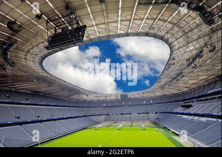 Berühmte Alianz Arena in München, Deutschland Stockfoto