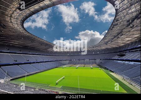 Berühmte Alianz Arena in München, Deutschland Stockfoto