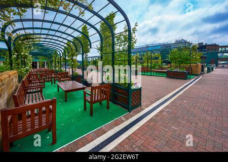 Willkommen in der offiziellen Zentrale von Wimbledon in London Stockfoto