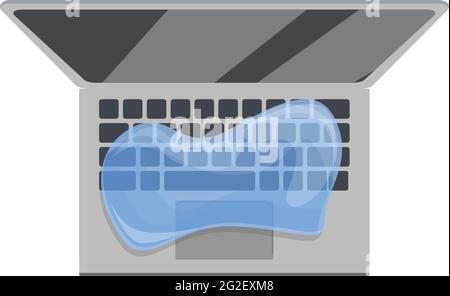 Symbol für die Reparatur von Wasserlaptop. Cartoon von Wasser Laptop Reparatur Vektor-Symbol für Web-Design auf weißem Hintergrund isoliert Stock Vektor