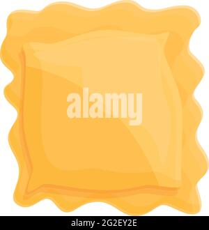 Quadratisches Ravioli-Symbol. Cartoon von Square Ravioli Vektor-Symbol für Web-Design isoliert auf weißem Hintergrund Stock Vektor