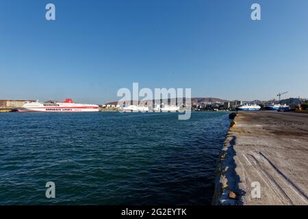 Hafen von Piräus Griechenland Stockfoto