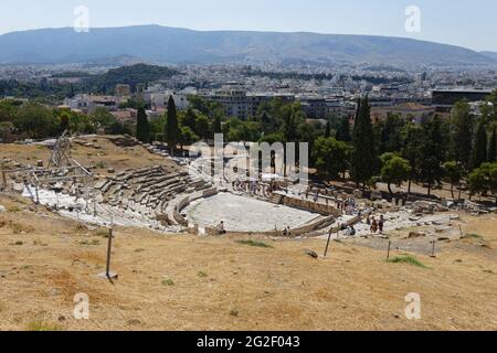 Theater von Dionysus Eleuthereus - Akropolis von Athen - Athen Griechenland Stockfoto