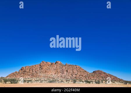 Fahrt durch das Damaraland in Namibia Stockfoto