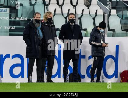 Vizepräsident des Juventus FC Pavel Nedved und Manager des Juventus FC Fabio Paratici während der Saison 2020/21 in der Serie A von J / LM Stockfoto