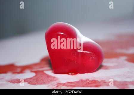 Valentinstag Herz Bonbons, schöne Fotografie. Stockfoto