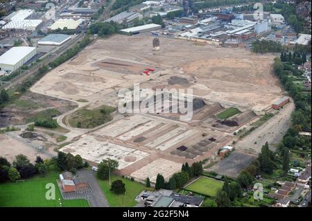 Luftaufnahme von einer Industriebrache baureif arbeiten Wolverhampton West Midlands Uk Stockfoto