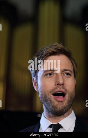 England / Oxford / Holywell Room / Benjamin Appl Deutscher Bariton Stockfoto