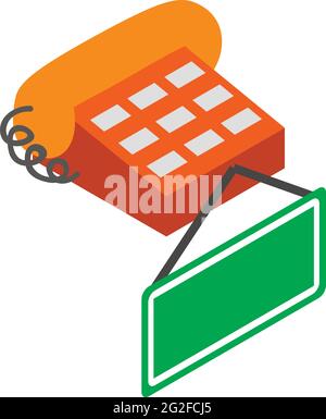 Helpdesk-Symbol. Isometrische Abbildung des Helpdesk-Vektorsymbols für Web Stock Vektor