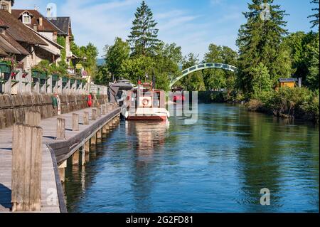 Chanaz ist das kleine Venedig von Savoyen, Frankreich Stockfoto