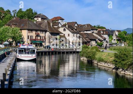 Chanaz ist das kleine Venedig von Savoyen, Frankreich Stockfoto