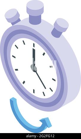 Stoppuhrsymbol für den Workflow im Bildungsbereich. Isometrisches Vektor-Symbol für den Workflow im Bildungsbereich für das Web-Design auf weißem Hintergrund Stock Vektor