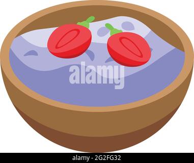 Symbol für Reisprotein. Isometrisches Reisprotein-Vektor-Symbol für Web-Design auf weißem Hintergrund isoliert Stock Vektor