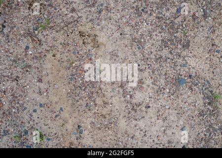 Nahaufnahme einer Kiesfläche mit kleinen Steinen Stockfoto
