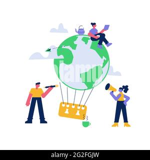 Timing für Unternehmen, Geld verdienen und sich selbst organisieren Stock Vektor