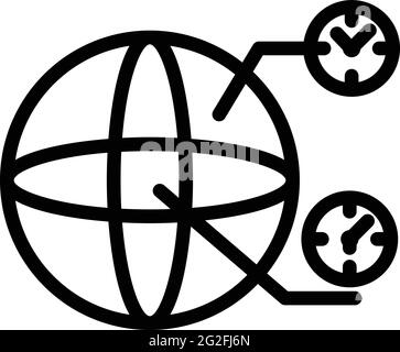 Air Jet lag-Symbol. Umriss Air Jet lag Vektor-Symbol für Web-Design isoliert auf weißem Hintergrund Stock Vektor