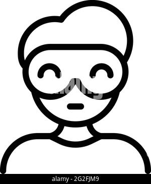 Symbol für Kinderschlaf mit Jetlag. Skizzieren Kid Sleep Jet lag Vektor-Symbol für Web-Design isoliert auf weißem Hintergrund Stock Vektor