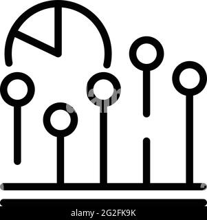 Symbol für die Vertrauensbeziehung im Kreisdiagramm. Vektorsymbol für die Vertrauensbeziehung des Kreisdiagramms für das Webdesign auf weißem Hintergrund isoliert Stock Vektor