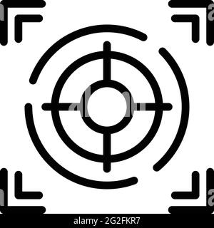 Symbol für Beziehungsziel. Vektorsymbol für das Ziel der Gliederungsbeziehung für das Webdesign auf weißem Hintergrund isoliert Stock Vektor