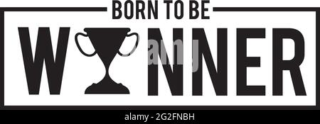 Vorlage für das Design des Trophäengewinnerlogos Stock Vektor