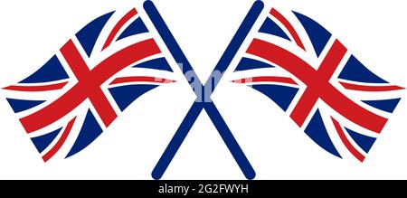 Vereinigtes Königreich England Flagge Logo Design Vektor Vorlage Stock Vektor