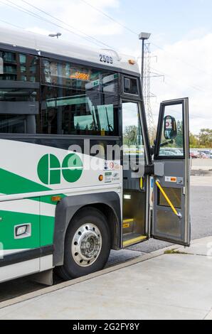 Go Bus oder Omnibus, Toronto, Kanada Stockfoto