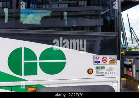 Go Bus oder Omnibus, Toronto, Kanada Stockfoto