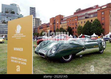 Best in Show Lotus 11 LM50 beim London Concours bei der Honourable Artillary Company Stockfoto