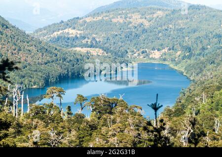 Lago Tilquilco See im Nationalpark Huerquehue, Chile Stockfoto