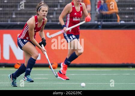 Amstelveen, Niederlande. Juni 2021. AMSTELVEEN, NIEDERLANDE - 11. JUNI: Anna Toman von England während des Euro Hockey Championships-Spiels zwischen Irland und England im Wagener Stadion am 11. Juni 2021 in Amstelveen, Niederlande (Foto von Jeroen Meuwsen/Orange Picics) Kredit: Orange Pics BV/Alamy Live News Stockfoto