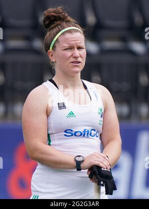 Amstelveen, Niederlande. Juni 2021. AMSTELVEEN, NIEDERLANDE - 11. JUNI: Shirley McCay aus Irland während des Eurohockey-Meisterschaftsspiels zwischen Irland und England im Wagener Stadion am 11. Juni 2021 in Amstelveen, Niederlande (Foto von Jeroen Meuwsen/Orange Picics) Credit: Orange Pics BV/Alamy Live News Stockfoto