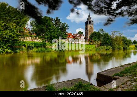 Die Stadt Bad Sooden Allendorf im Werra-Tal Stockfoto