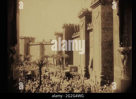 Vintage still des antiken Babylonlebens aus dem frühen 1900er Film Intoleranz Stockfoto