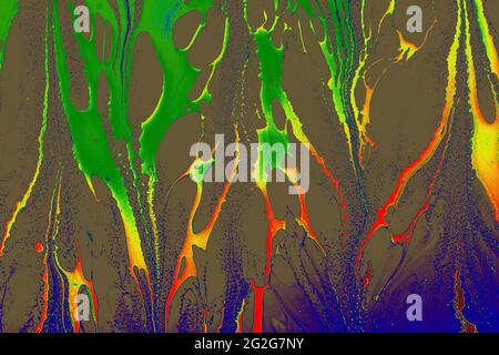 Bunte Farbmuster als abstrakte Kunst Hintergrundtextur Stockfoto