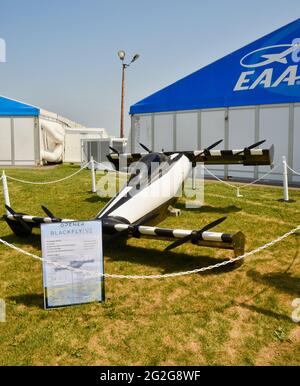 Opener des elektrischen, vertikalen Start- und Landeflugzeugs Blackfly 2 (VTOL), das auf der EAA AirVenture, Oshkosh, WI, USA, ausgestellt wird Stockfoto