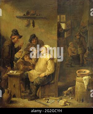 David Teniers - Maurer Rauchen einer Pfeife Stockfoto