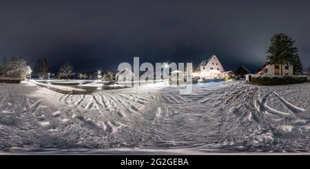 Burgthann - Mimberg bei Nacht, 360 Grad Panorama, Mittelfranken, Bayern Stockfoto