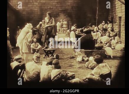 Vintage still des antiken Babylonlebens aus dem frühen 1900er Film Intoleranz Stockfoto