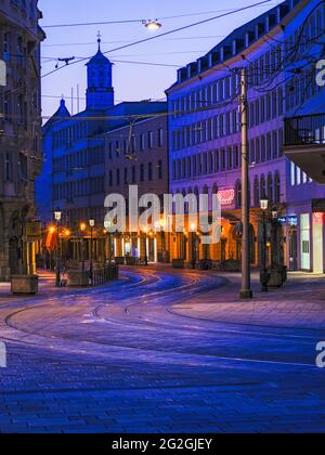 Blick auf St. Moritz, Augsburg, Stockfoto