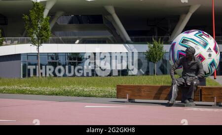 Herzogenaurach, Deutschland. 2021. Juni 06. firo 11/2021 Fußball, deutsche Nationalmannschaft, EM-Viertel und Trainingslager der Euro 2020, GER, Herzogenaurach, Adidas Home Ground Bild: v. Left Adidas World of Sports Credit: dpa/Alamy Live News Stockfoto