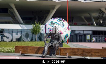 Herzogenaurach, Deutschland. 2021. Juni 06. firo 11/2021 Fußball, deutsche Nationalmannschaft, EM-Viertel und Trainingslager der Euro 2020, GER, Herzogenaurach, Adidas Home Ground Bild: v. Left Adidas World of Sports Credit: dpa/Alamy Live News Stockfoto