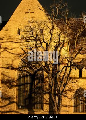 Nachtszene im Hohen Dom in Augsburg, Stockfoto